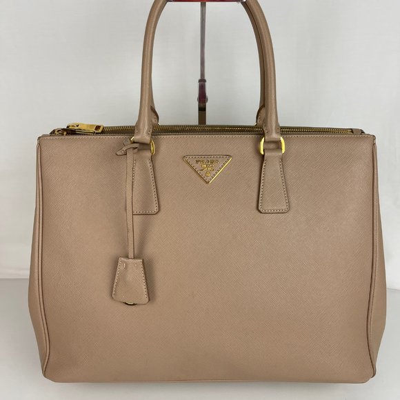 Prada Handbags - Prada Saffiano Lux Galleria Double Zip Tote - Authenticity Certified